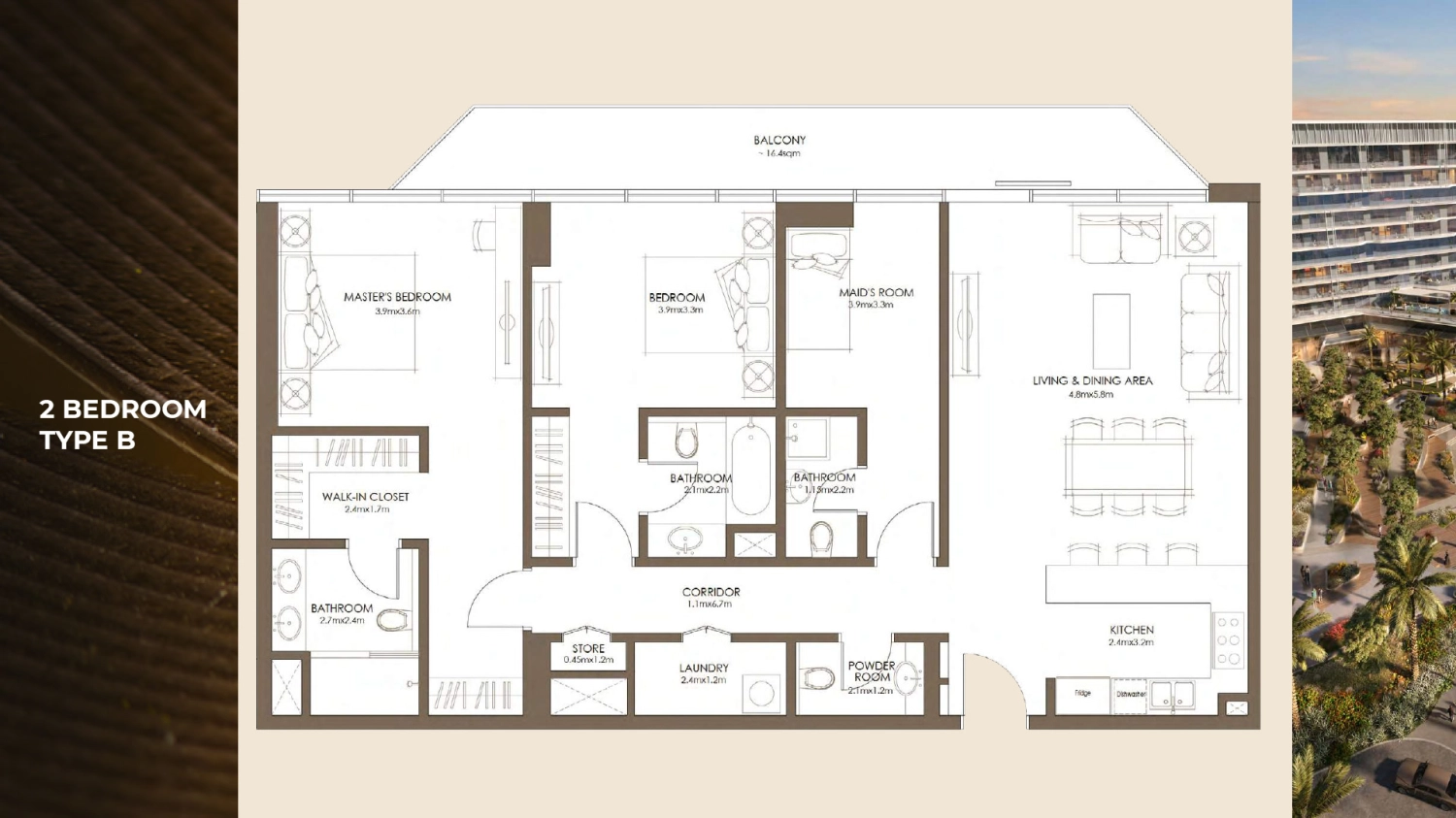 2 BR - Type B